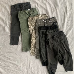 Lot of six pairs size 2T pants